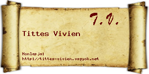 Tittes Vivien névjegykártya
